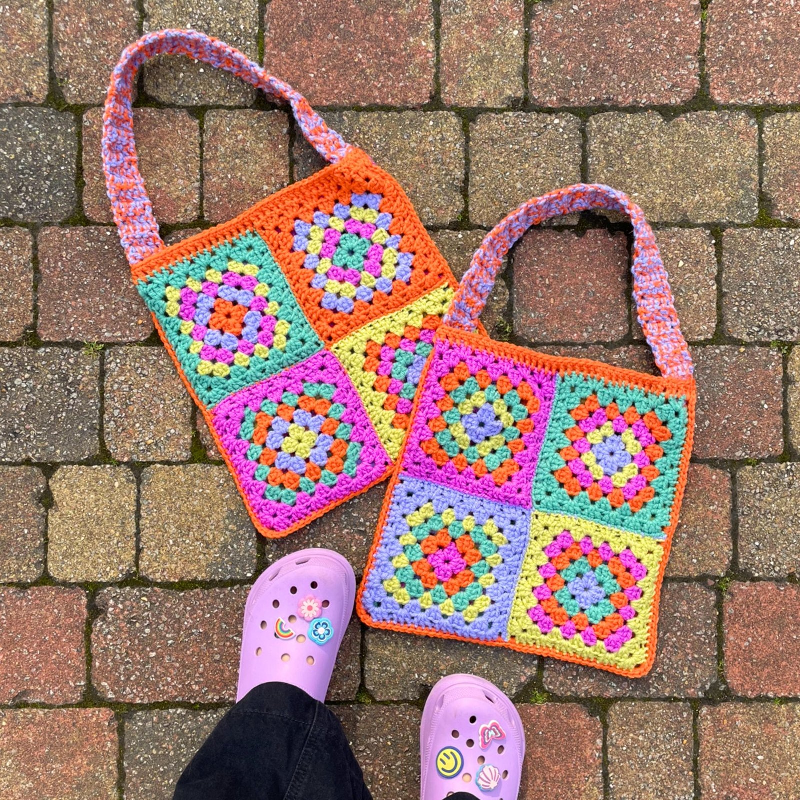 Wendy Patchwork Crochet Tote Bag