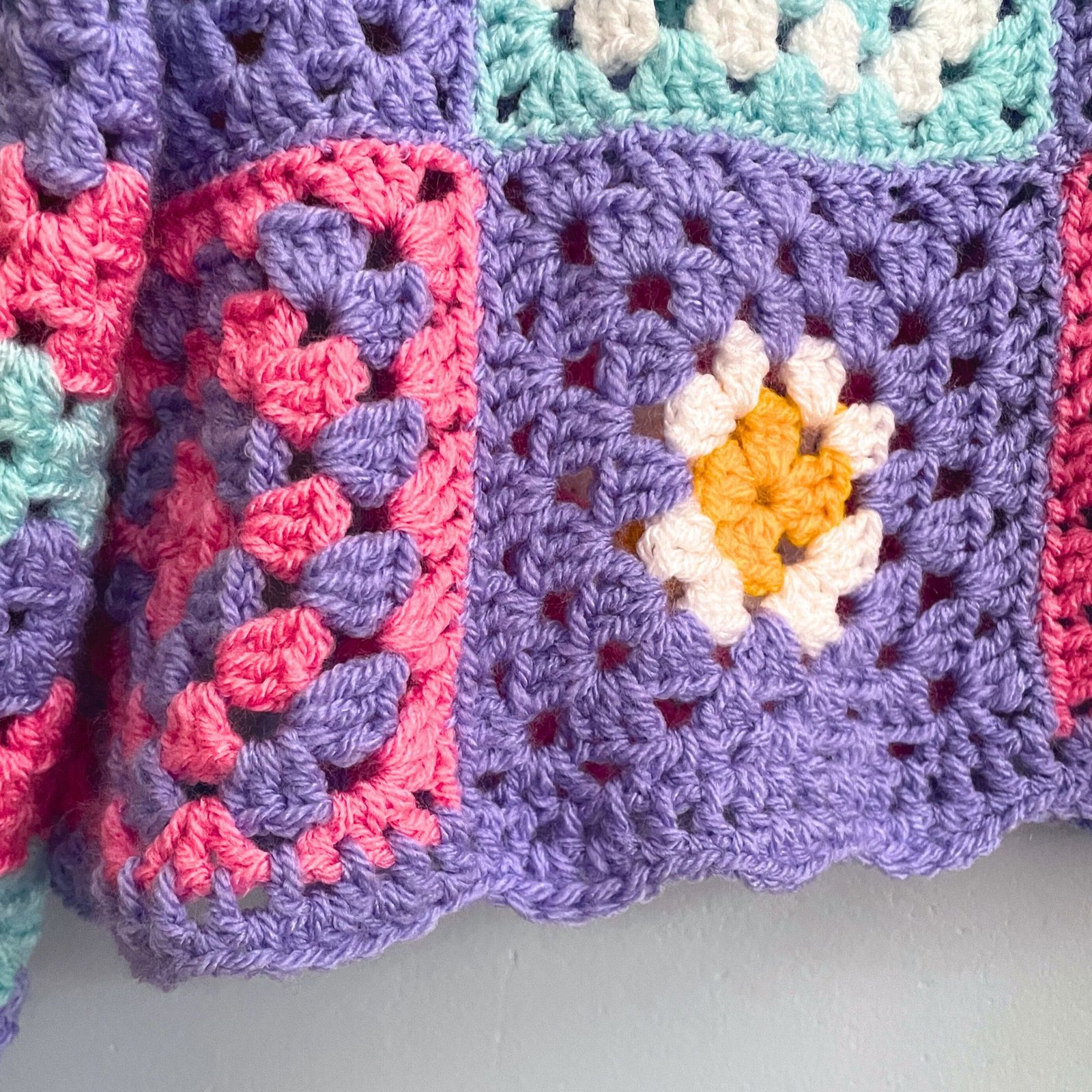 Pastel Patchwork Striped Sleeve Jumper - Size S/M - Image 11