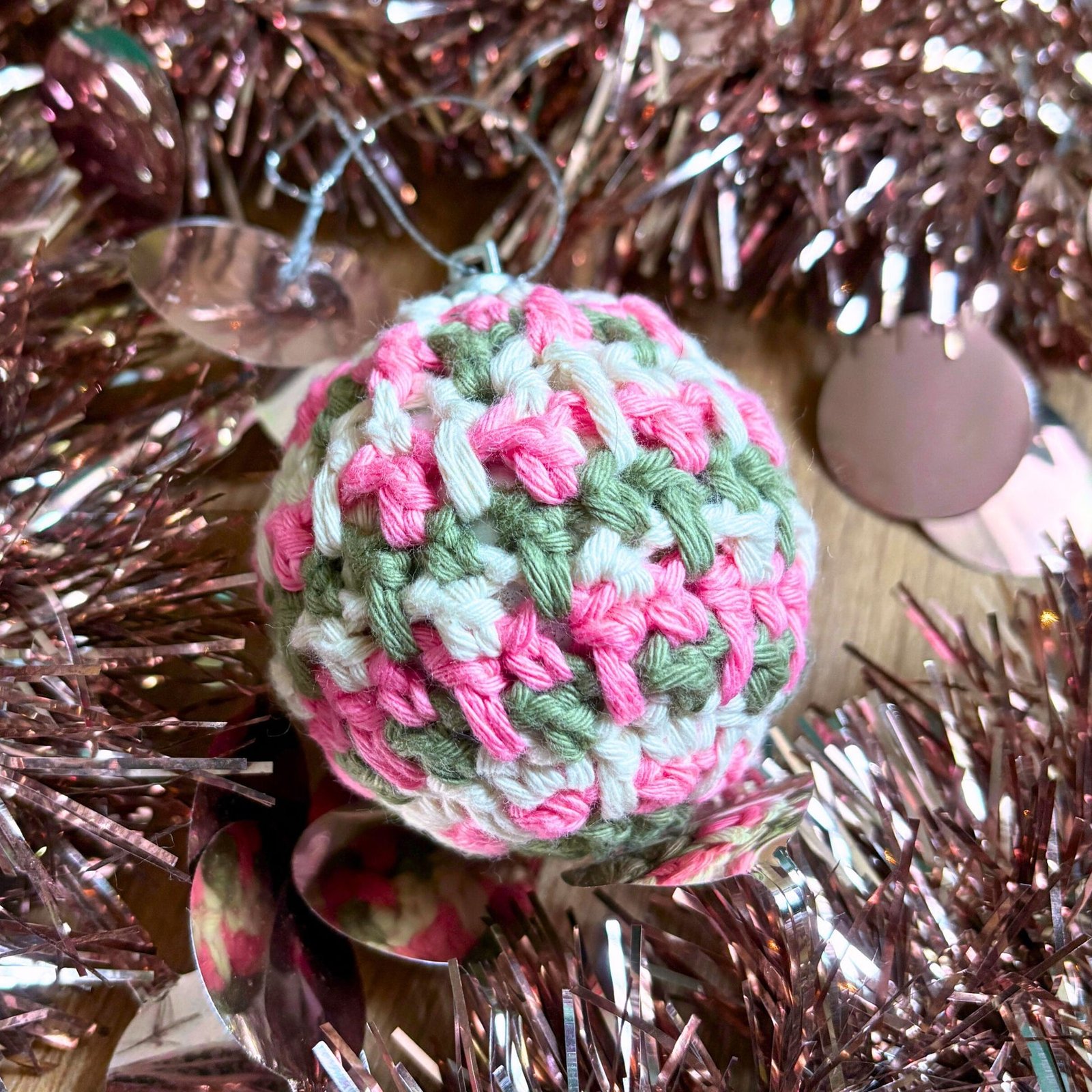 Decorative Crochet Christmas Baubles - Image 4