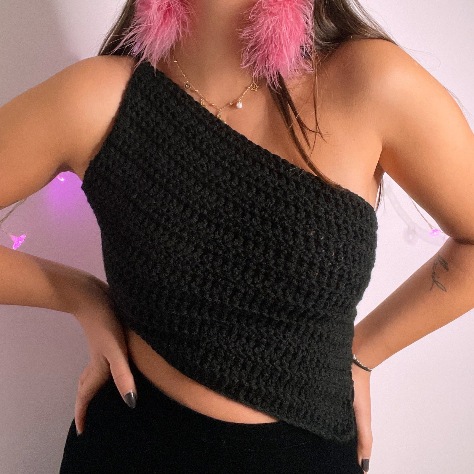 Asymmetric Crochet Party Top - PDF Pattern - Image 4