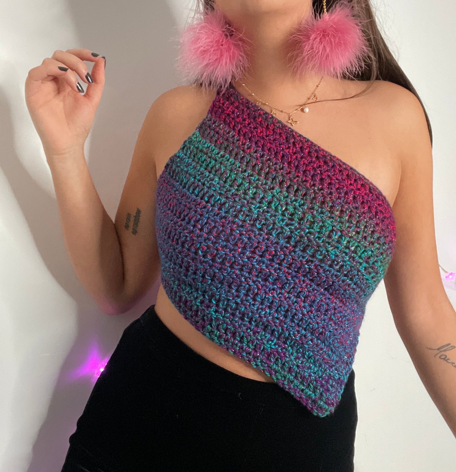 Asymmetric Crochet Party Top - PDF Pattern - Image 3