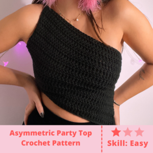 Alternative view of Asymmetric Crochet Party Top - PDF Pattern