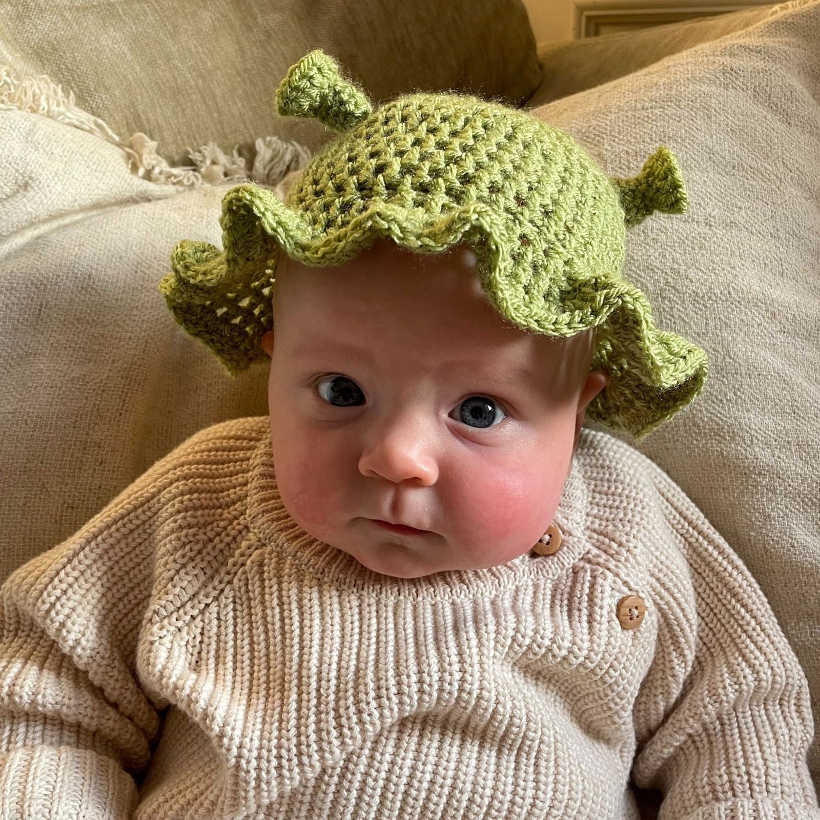 Baby Crochet Shrek Hat | 0-6 months - Image 4
