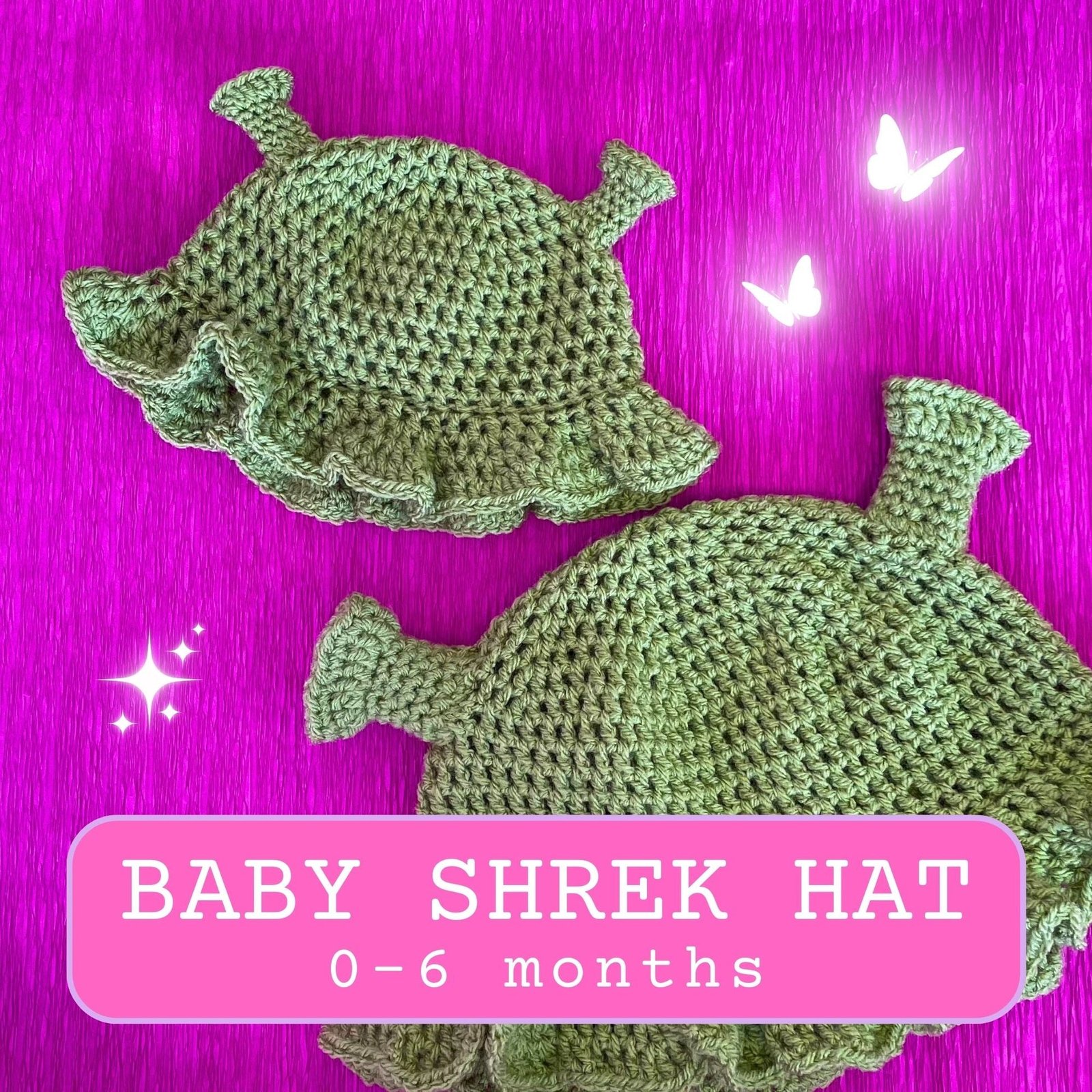 Baby Crochet Shrek Hat | 0-6 months - Image 3