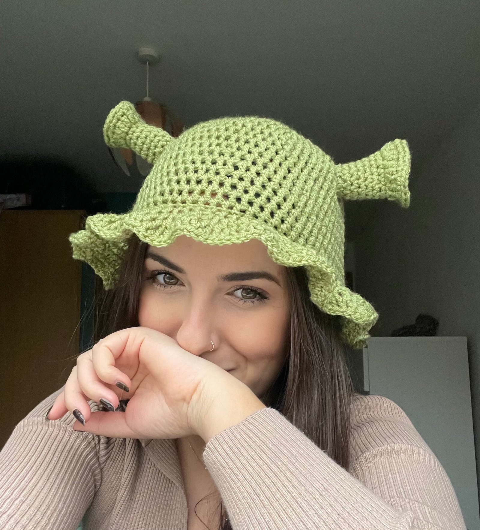 Crochet Shrek Hat - Image 8