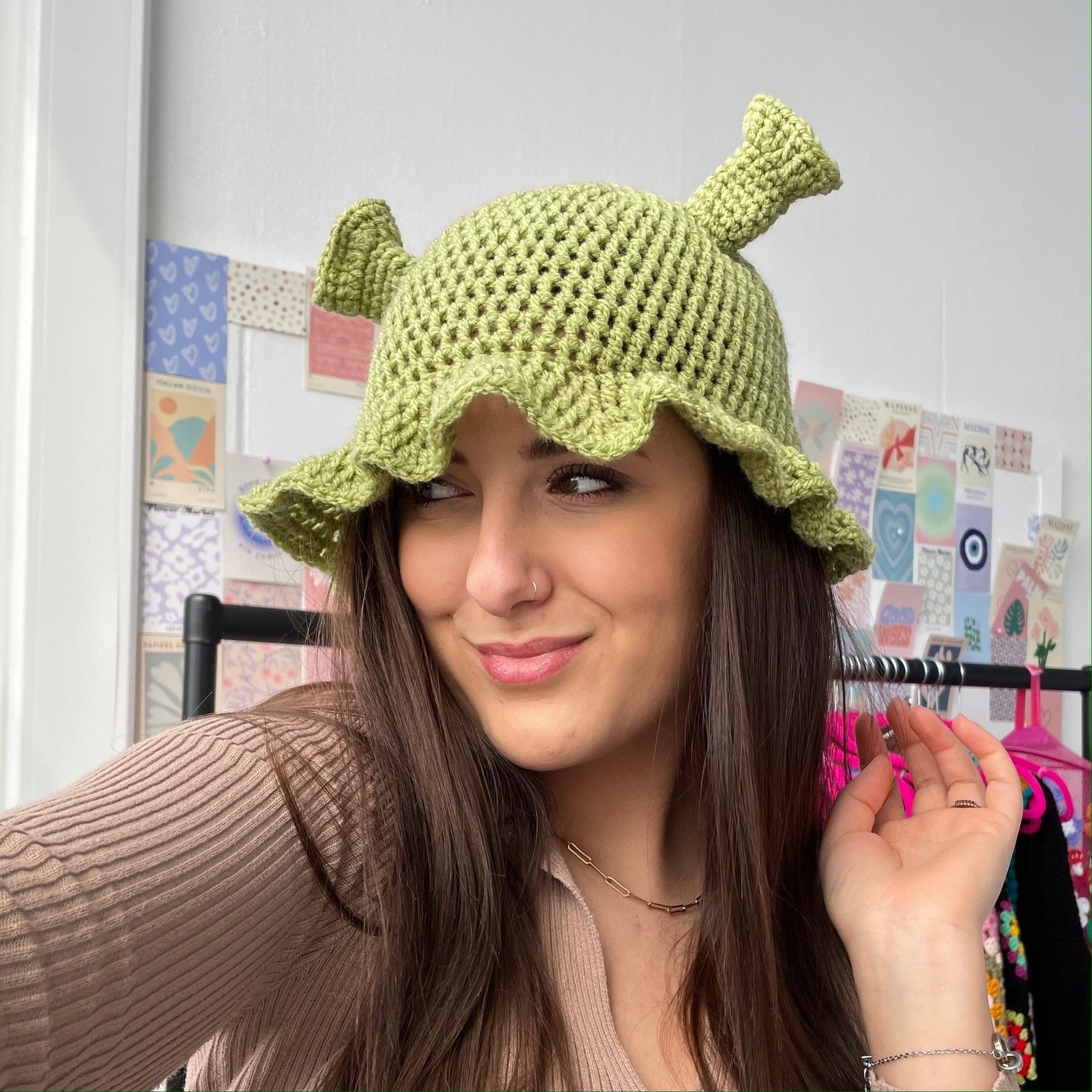 Crochet Shrek Hat - Image 2