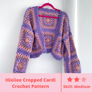 Hixiiee Cropped Crochet Cardi - PDF Pattern