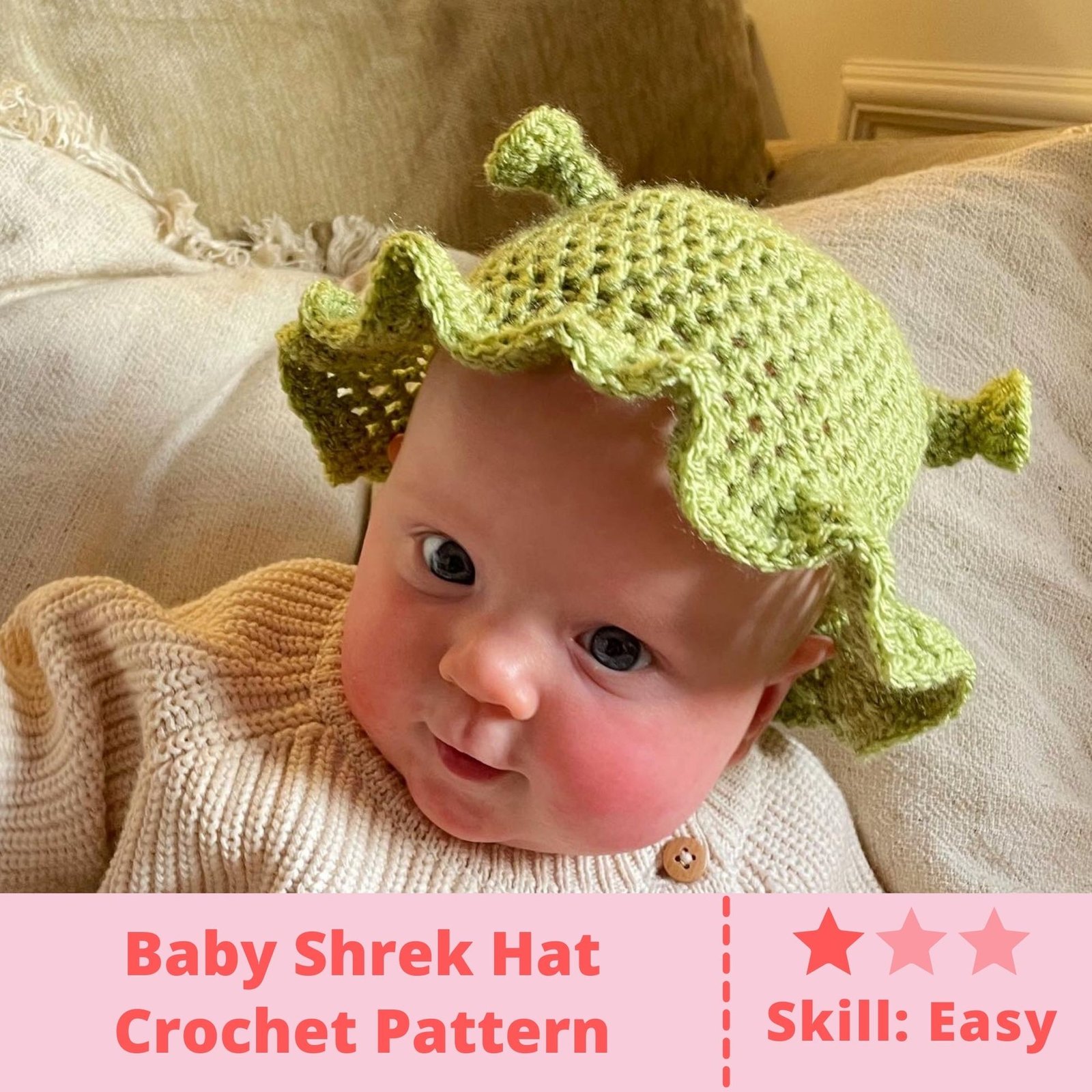 Baby Shrek Bucket Hat - Crochet Pattern PDF - Image 2