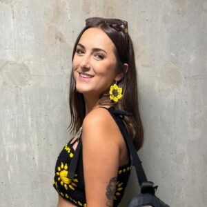 Handmade Sunflower Earrings Crochet Hooked By Lou