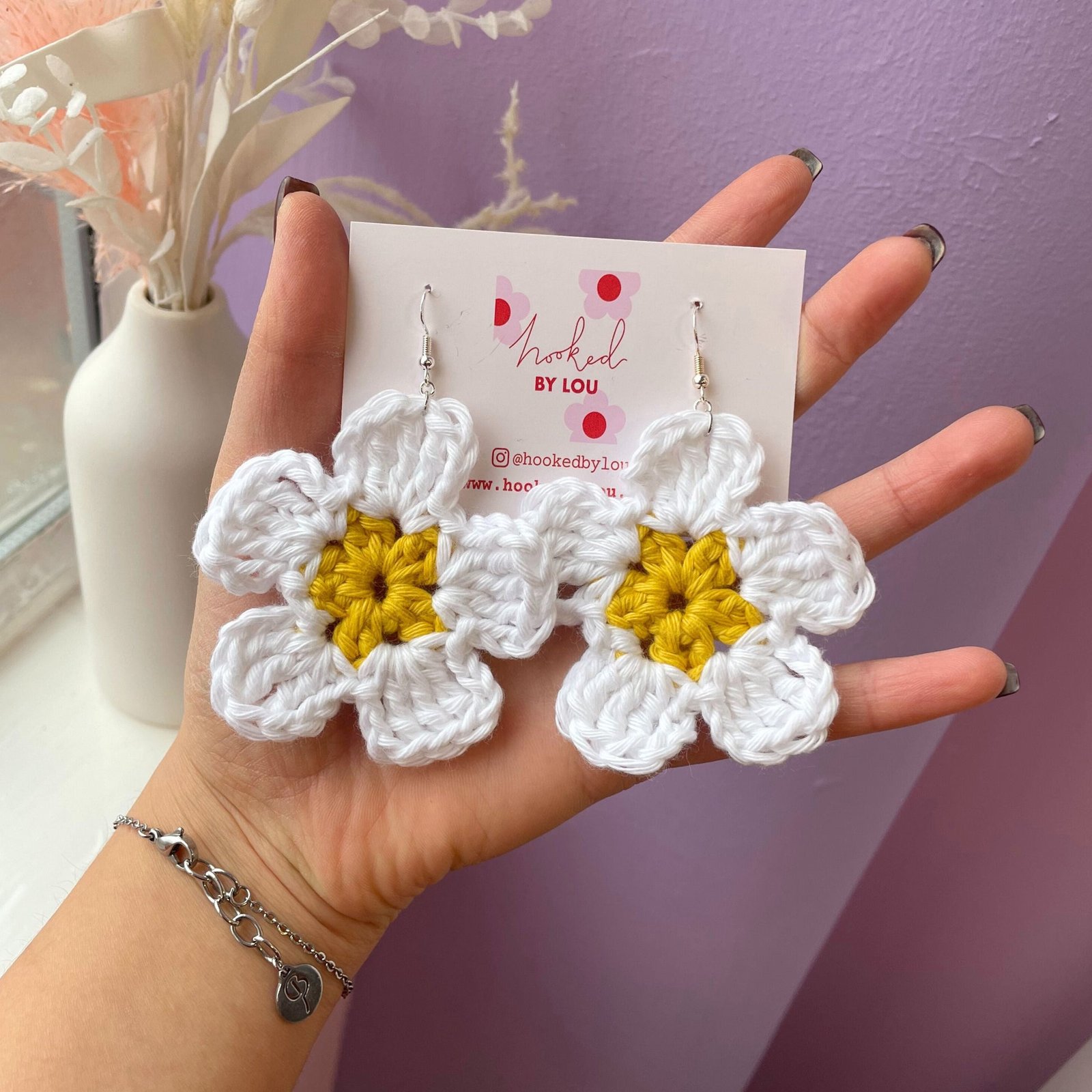 Wholesale Bulk Order Handmade Daisy Earrings - Bulk Buy Handmade Gifts - Image 2