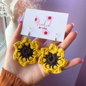 Alternative view of Wholesale Bulk Order Handmade Sunflower Earrings - Bulk Buy Handmade Gifts