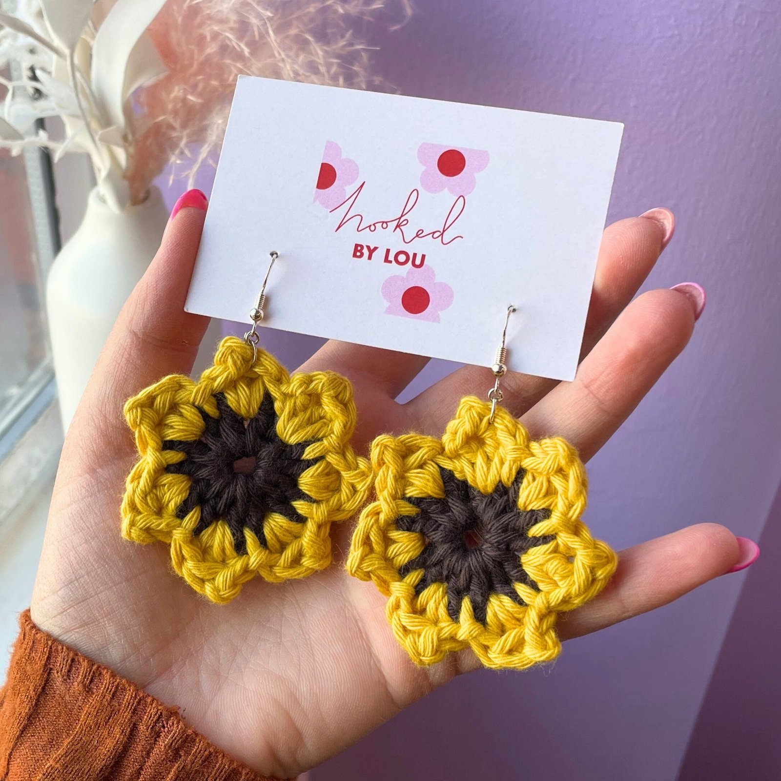 Wholesale Bulk Order Handmade Sunflower Earrings - Bulk Buy Handmade Gifts - Image 2